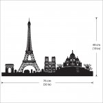 Paris City Skyline Wandaufkleber Wandtattoo